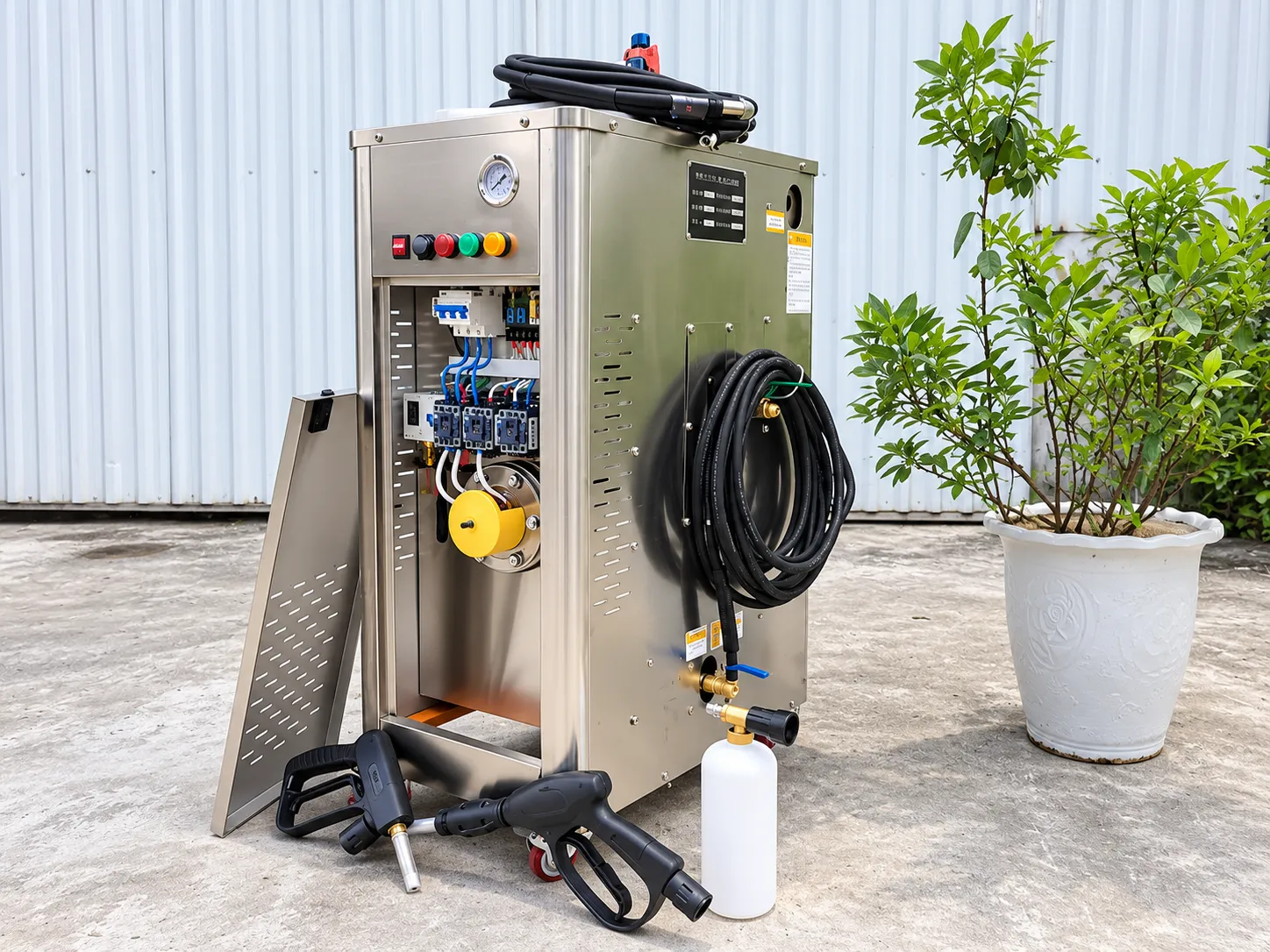 máy rửa xe hơi nước nóng