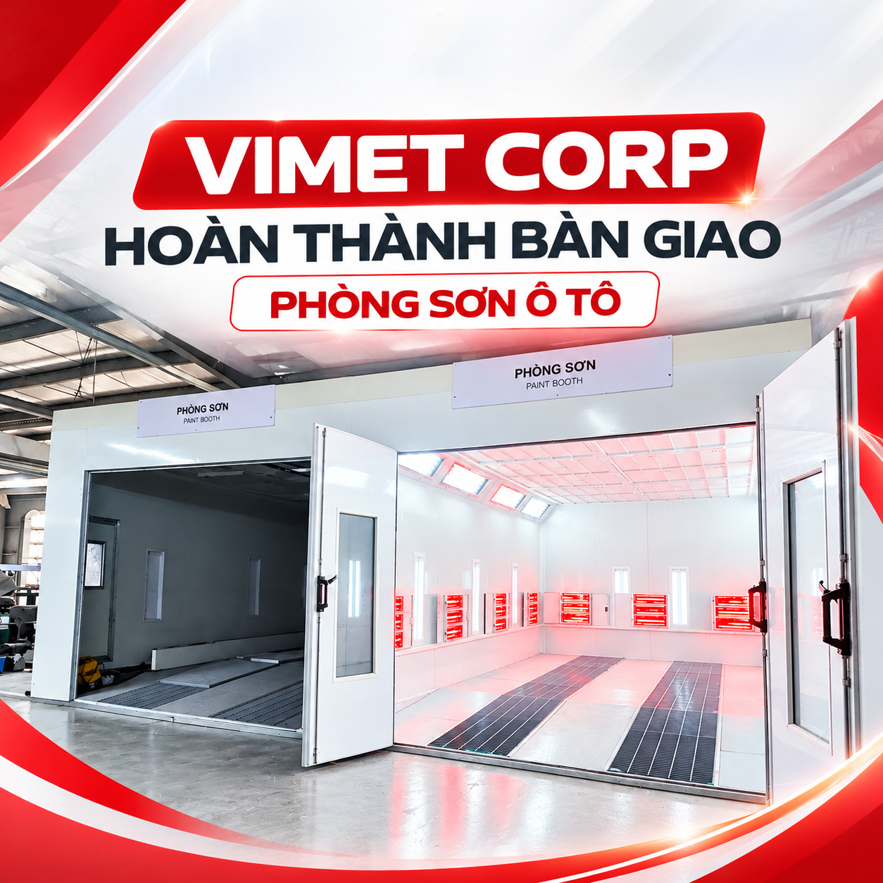 VIMET CORP Hoàn Thành Bàn Giao Phòng Sơn Ô Tô