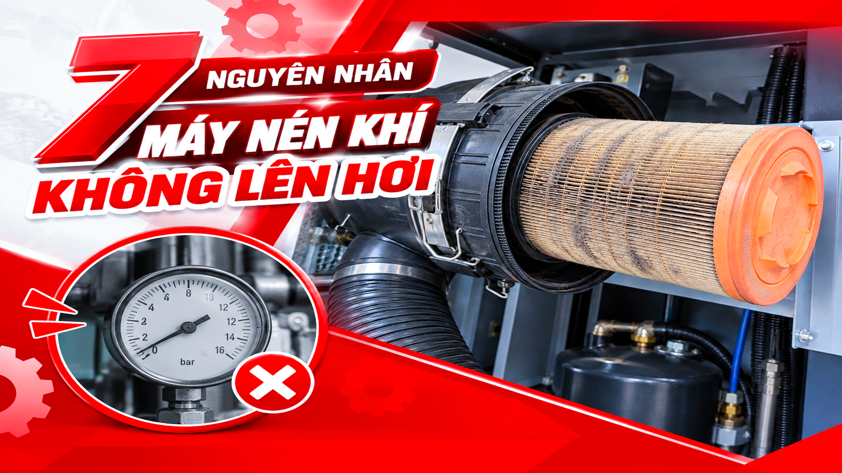 7 Nguyên Nhân Máy Nén Khí Không Lên Hơi Và Cách Xử Lý