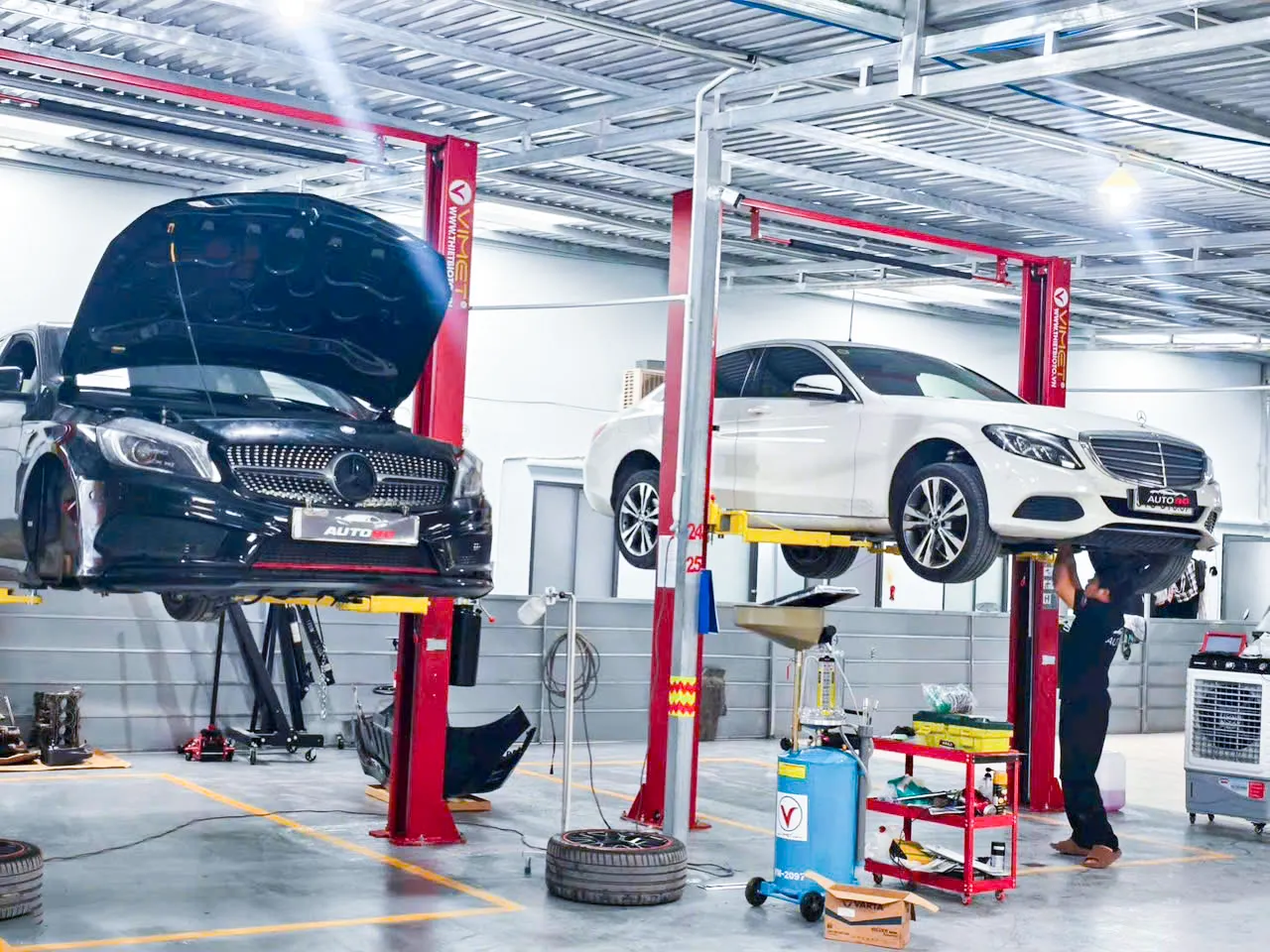 Cách sử dụng cầu nâng 2 trụ