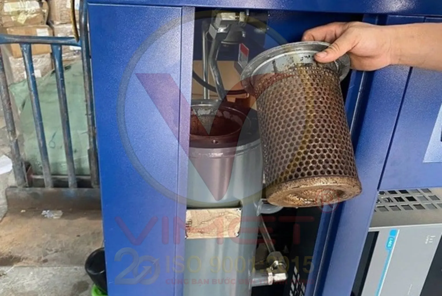 máy nén khí trục vít bị nóng