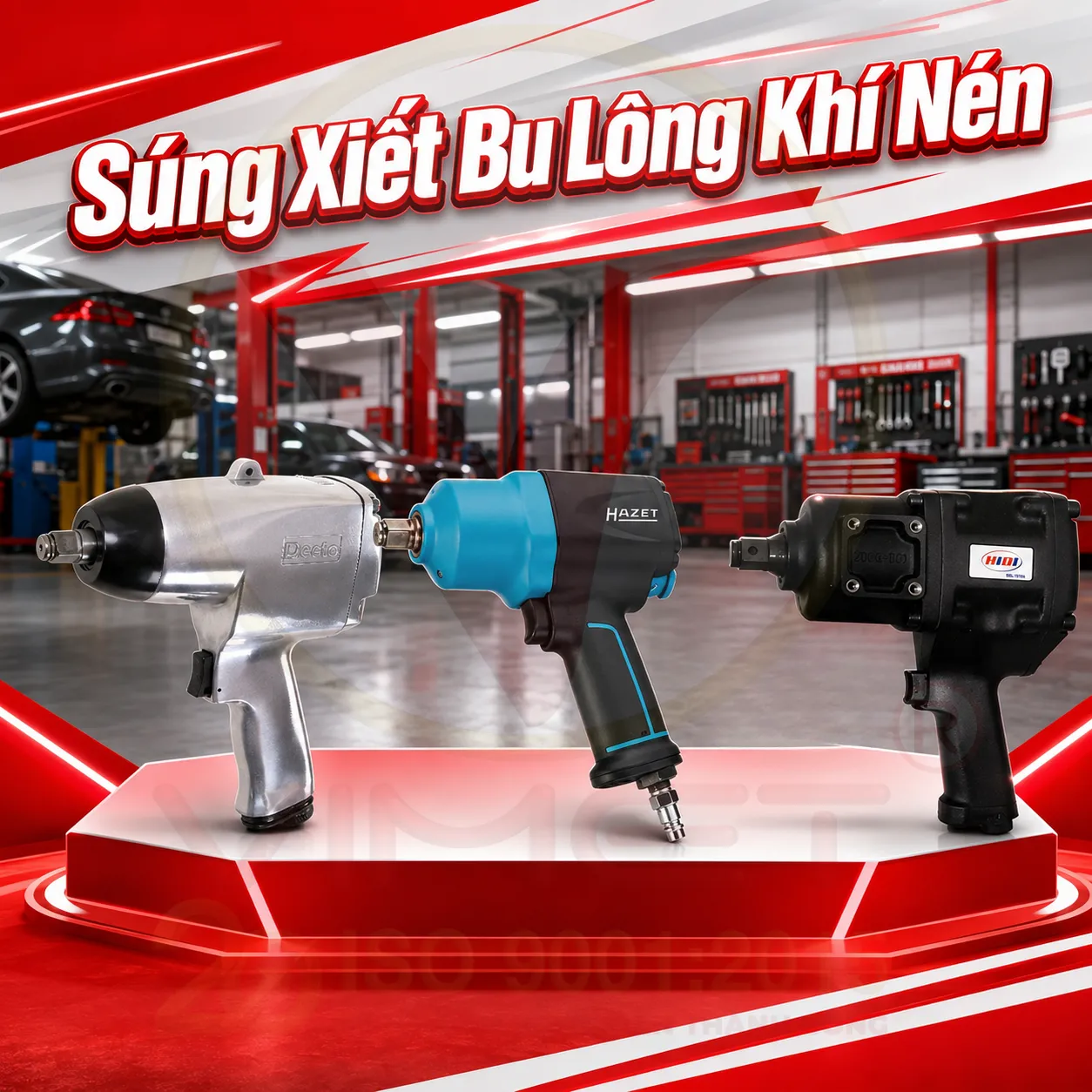 súng xiết bu lông khí nén