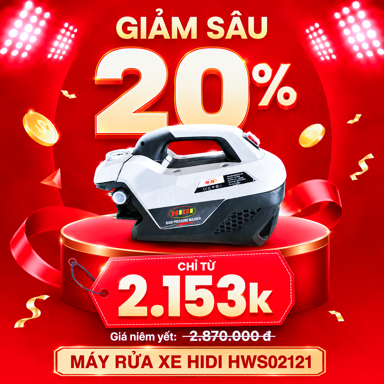 máy rửa xe gia đình HIDI  