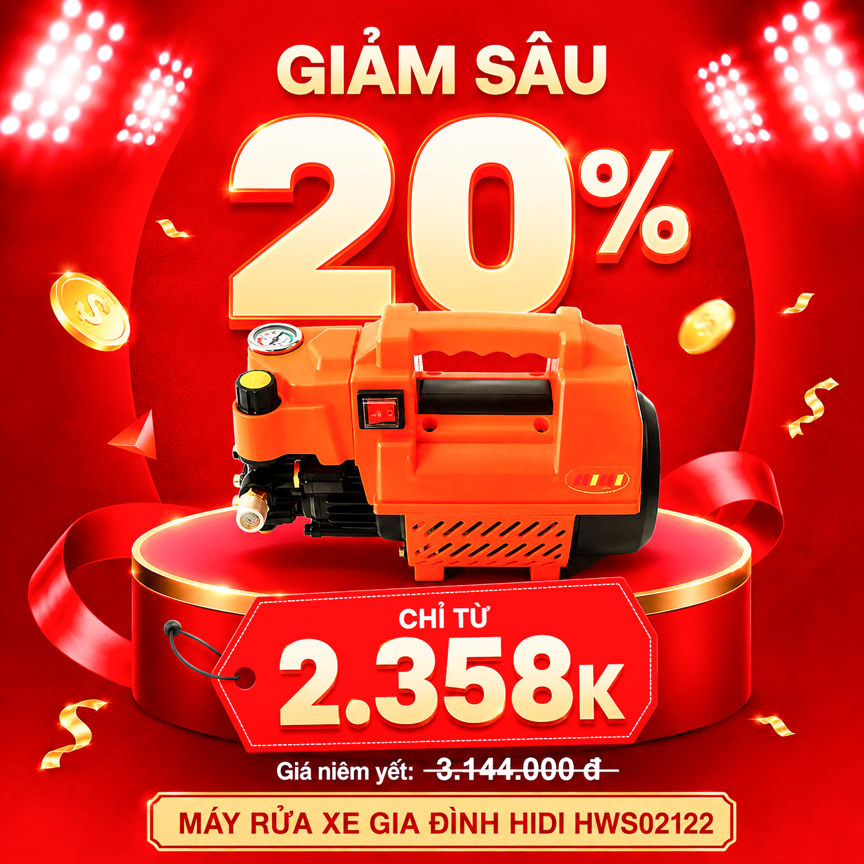  máy phun xịt rửa xe gia đình