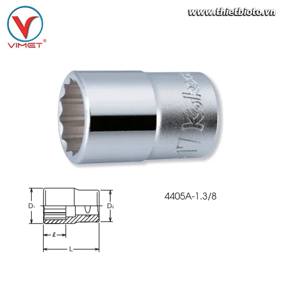 Đầu tuýp bông 1-3/8 Koken 4405A-1.3/8