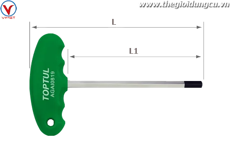 T lục giác có tay cầm nhựa 3/8" TOPTUL AHAI1219