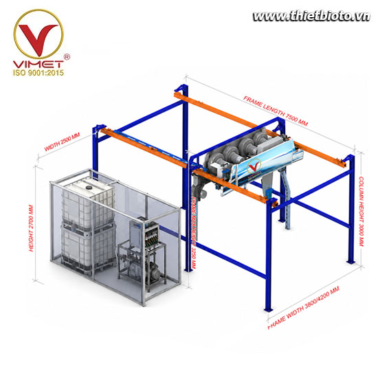 Máy rửa xe tự động 360 độ VIMET AWM45370