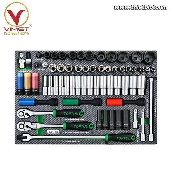Khay đầu tuýp lục giác 64 chi tiết TOPTUL GED0642