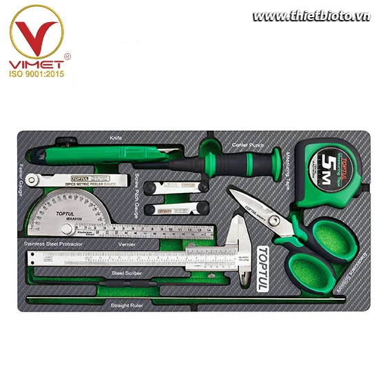Khay dụng cụ đo đạc cắt 11pcs TOPTUL GEA0112