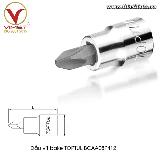 Đầu vít bake 1/4" TOPTUL BCAA08P412