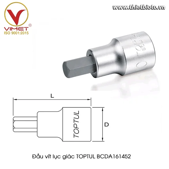 Đầu vít lục giác 1/2" TOPTUL BCDA161452