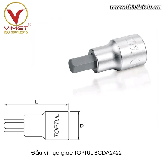 Đầu vít lục giác 3/4" TOPTUL BCDA2422