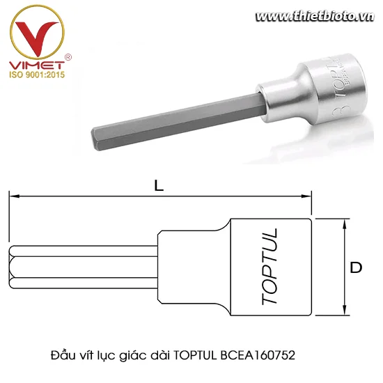 Tuýp lục giác 1/2" Toptul BCEA1607