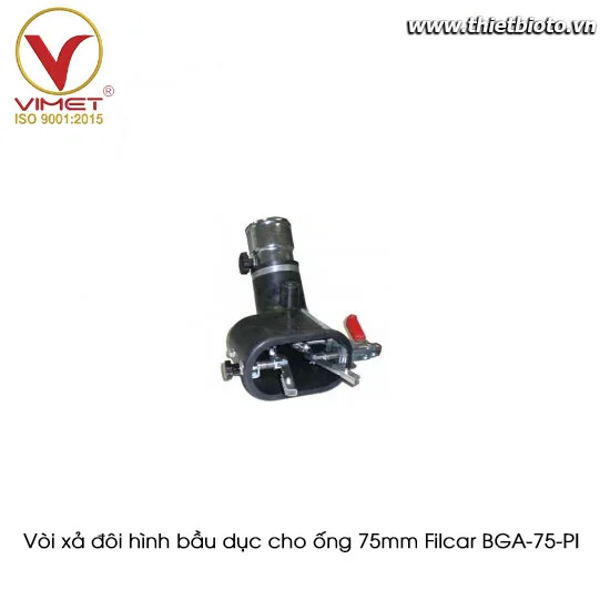 Vòi xả đôi hình bầu dục cho ống 75mm Filcar BGA-75-PI
