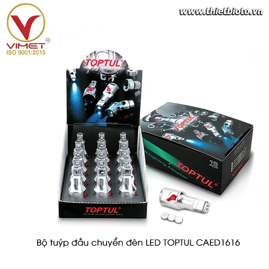 Bộ tuýp đầu chuyển đèn LED TOPTUL CAED1616