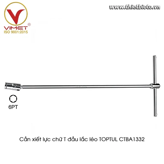 Cần xiết lực chữ T đầu tuýp lắc léo TOPTUL CTBA1332
