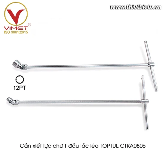 Cần xiết lực chữ T đầu tuýp lắc léo TOPTUL CTKA0806
