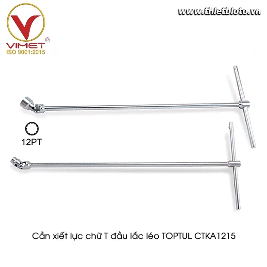 Cần xiết lực chữ T đầu tuýp lắc léo TOPTUL CTKA1215