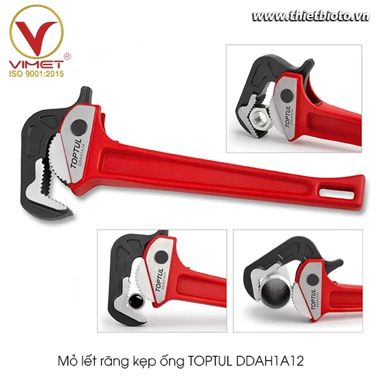 Mỏ lết răng kẹp ống TOPTUL DDAH1A12