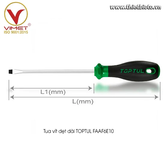 Tua vít dẹt dài TOPTUL FAAF6E10