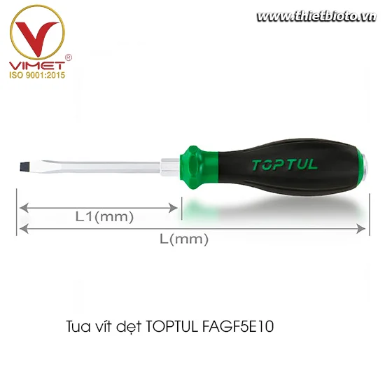 Tua vít dẹt TOPTUL FAGF5E10