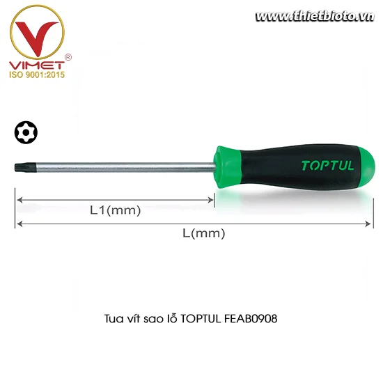 Tua vít sao lỗ TOPTUL FEAB0908