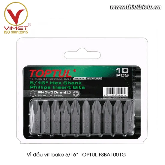Vỉ đầu vít bake 5/16" TOPTUL FSBA1001G