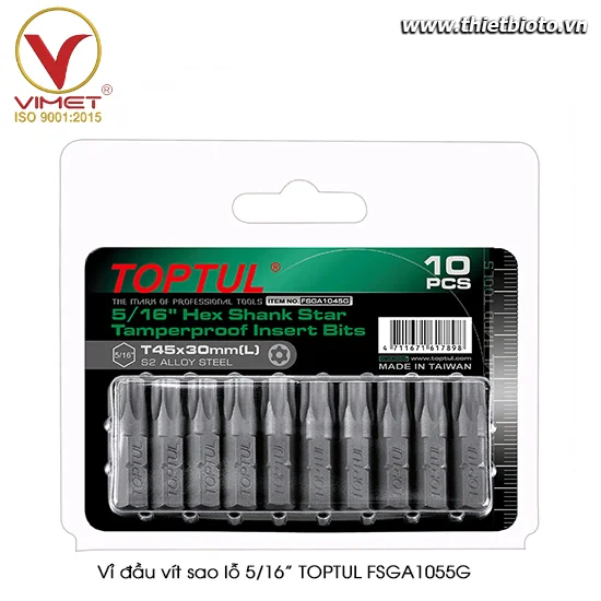 Vỉ đầu vít sao lỗ 5/16" TOPTUL FSGA1055G