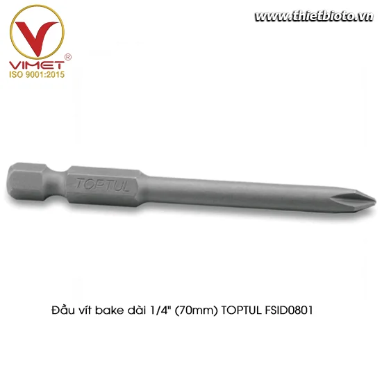 Đầu vít bake dài 1/4" (70mm) TOPTUL FSID0801