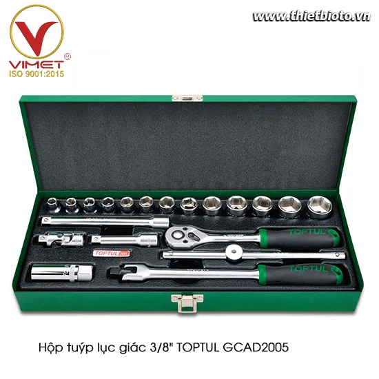 Hộp đầu tuýp 3/8" 20 chi tiết TOPTUL GCAD2005
