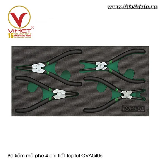 Bộ kềm mở phe 4 chi tiết Toptul GVA0406