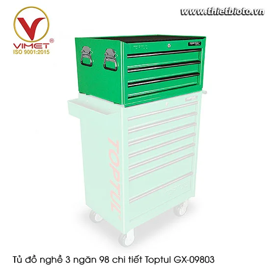 Tủ đồ nghề 3 ngăn 98 chi tiết Toptul GX-09803