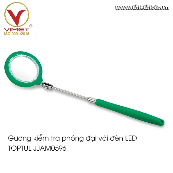 Gương kiểm tra phóng đại với đèn LED TOPTUL JJAM0596