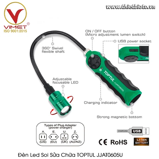 Đèn led soi sửa chữa TOPTUL JJAT0605U