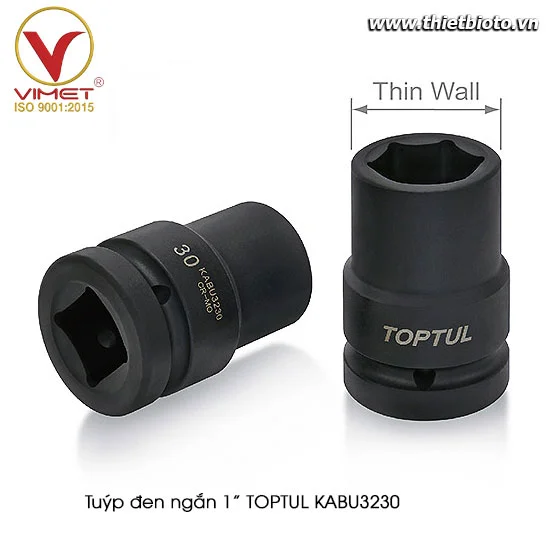 Đầu tuýp đen lục giác 1" 12.5mm sq. TOPTUL KABU3230