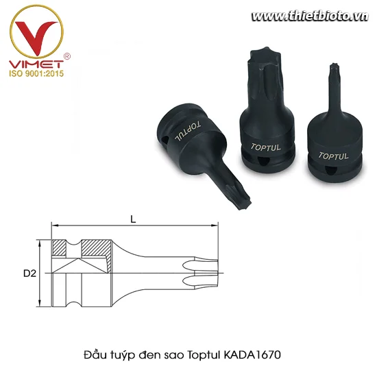 Đầu tuýp đen sao TOPTUL KADA1670