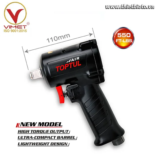 Súng xiết bu lông khí nén mini 1/2" TOPTUL KSAC1655