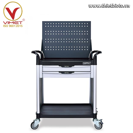 Xe đẩy dụng cụ 2 ngăn kéo khung nhôm TOPTUL TCAD-203