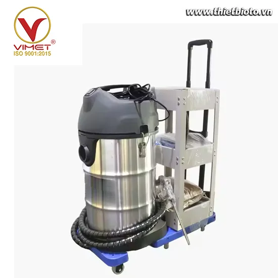 Máy bắn trấu vệ sinh họng nạp xuppap động cơ ô tô (loại xe đẩy có kệ) VIMET WBD13403