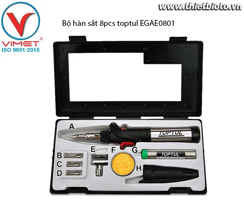 Bộ dụng cụ hàn chì 8pcs toptul EGAE0801