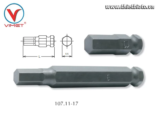 Đầu khẩu lục giác 17mm Koken 107.11-17