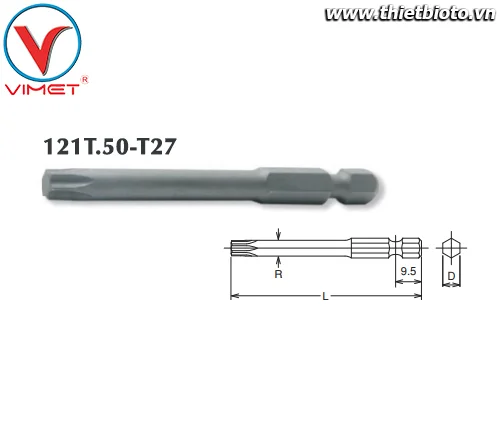 Đầu tuýp lục giác T27 Koken 121T.50-T27