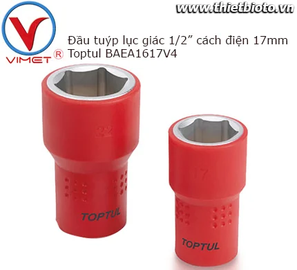 Đầu tuýp lục giác 1/2" cách điện Toptul BAEA1617V4