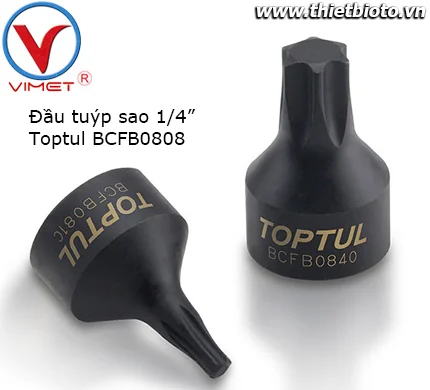 Đầu tuýp sao 1/4" Toptul BCFB0808