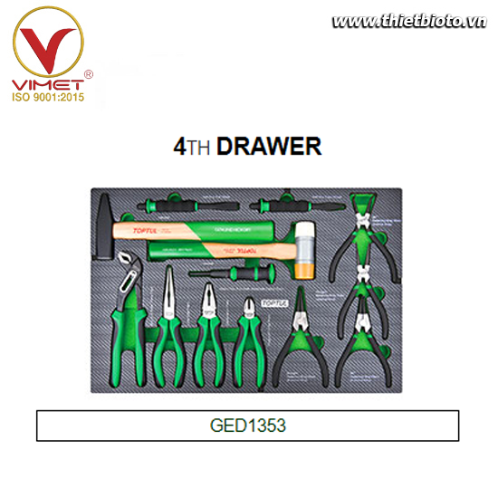 Tủ dụng cụ 7 ngăn 213 chi tiết TOPTUL GE-21351 - ảnh thực tế 1