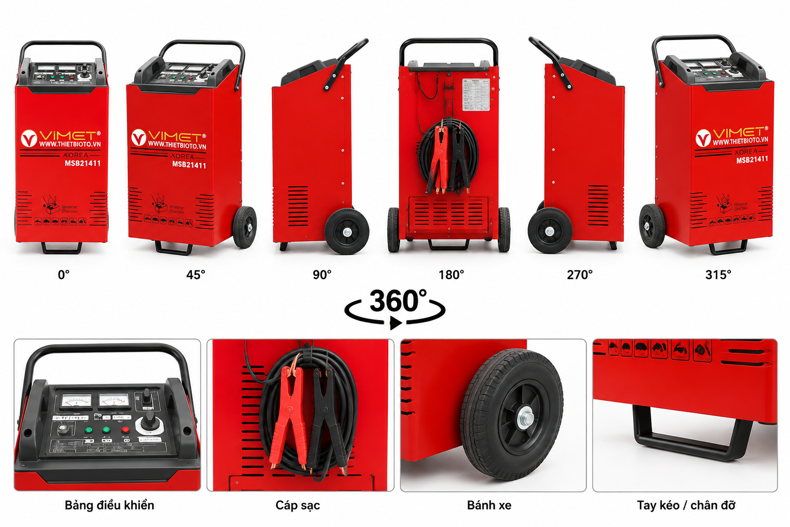 Máy sạc bình VIMET MSB21411 - ảnh thực tế 1
