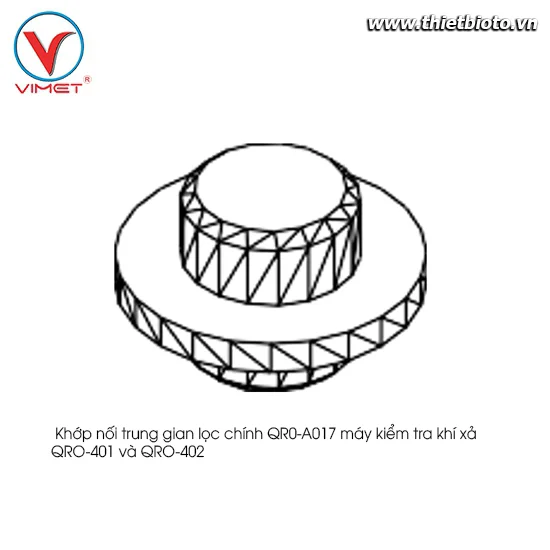 Khớp nối trung gian lọc chính máy kiểm tra khí xả QRO-401 và QRO-402