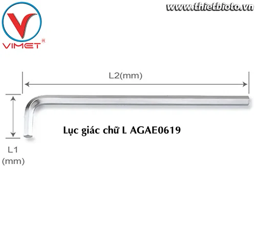 Lục giác chữ L (dài) 6mm TOPTUL AGAE0619