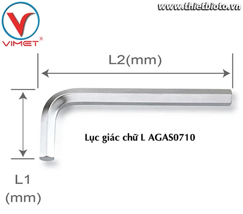 Lục giác chữ L (ngắn) 7mm TOPTUL AGAS0710