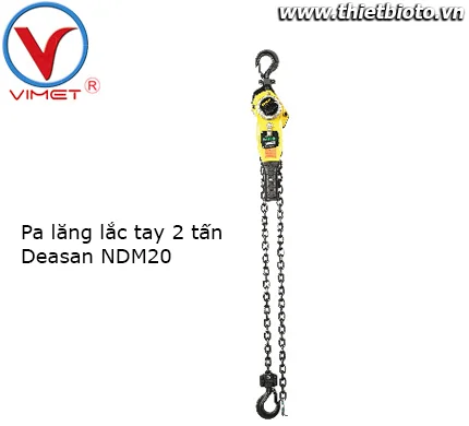Pa lăng lắc tay 2 tấn Deasan NDM20